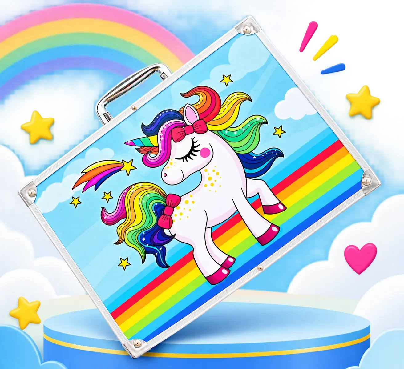 145pc Unicorn Art Set Blue Box