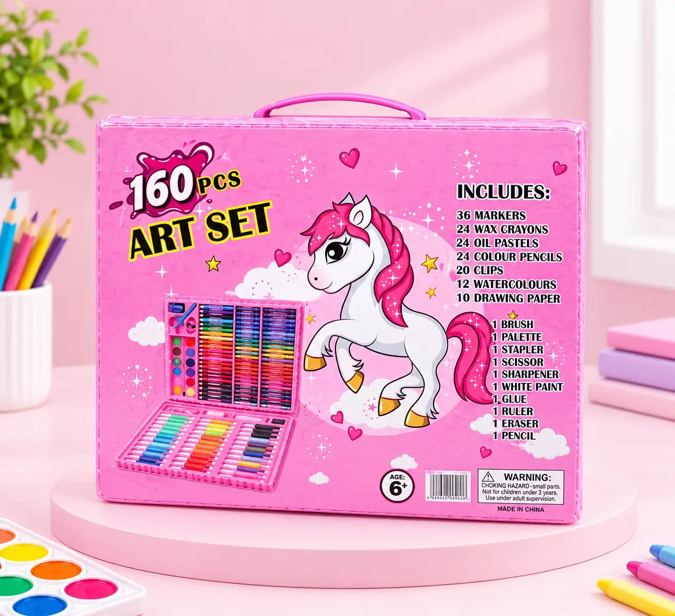 160-Piece Unicorn Art Set – A Magical World of Creativity! 🎨🦄